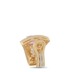Bvlgari 18K Yellow Gold Diamond and Sapphire Clip-On Earrings