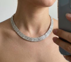 BVLGARI 18K Yellow Gold Diamond Necklace 4 Carat Total Weight