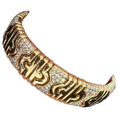 Bvlgari 18K Yellow Gold Diamond Parentesi Bracelet