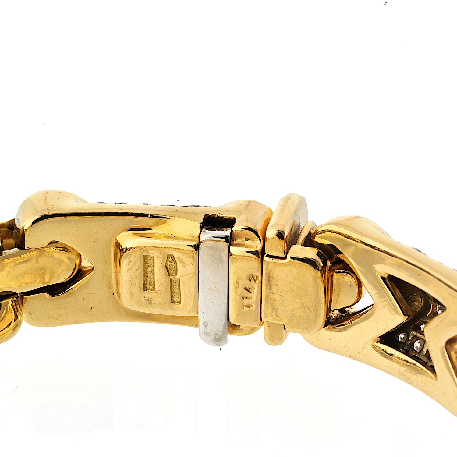 Parentesi-Armband, Bvlgari 18 Karat Gelbgold Diamant Gelbgold Damen