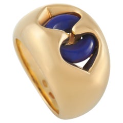 Bvlgari 18K Yellow Gold Lapis Ring