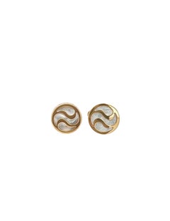 Bvlgari 18K Yellow Gold Mother of Pearl Cufflinks