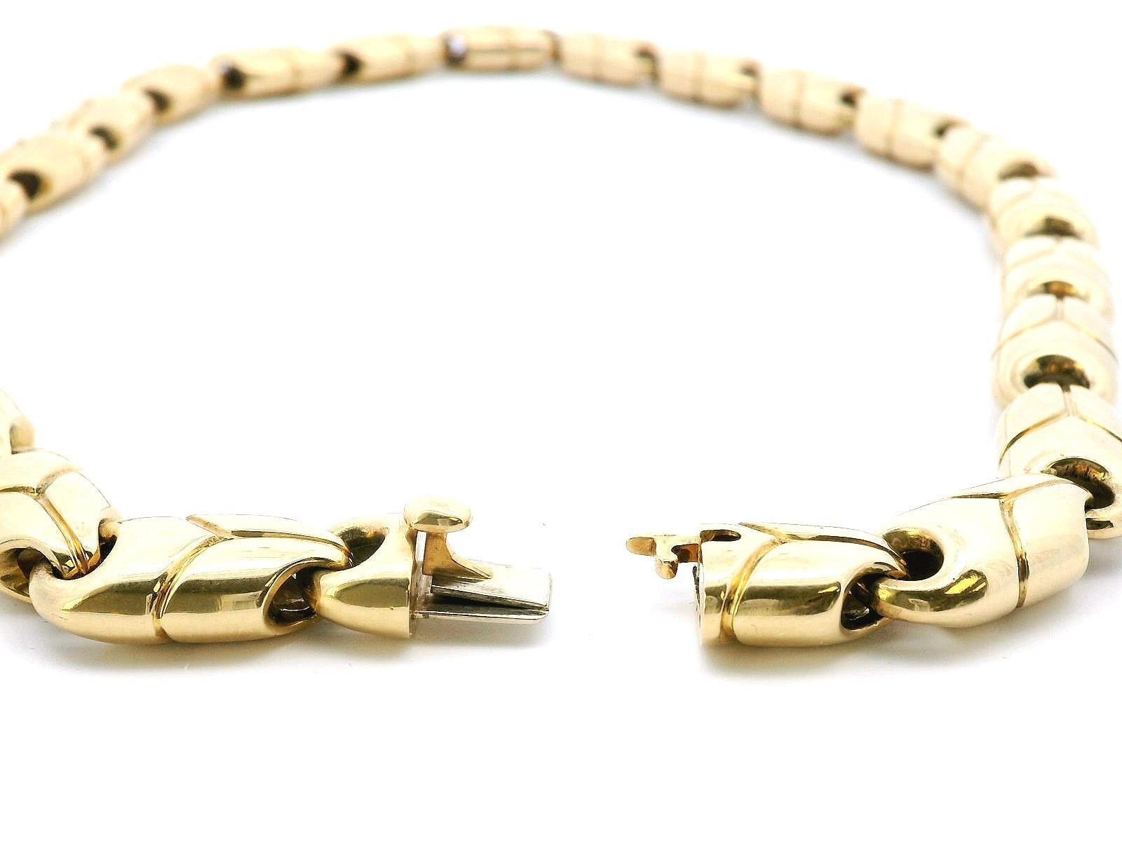 Bvlgari 18K Yellow Gold Necklace Puff Y link For Sale 1