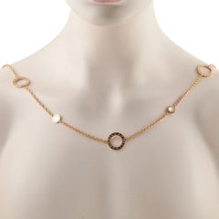 Bvlgari 18K Yellow Gold Open Circle Station Necklace BV02-070626