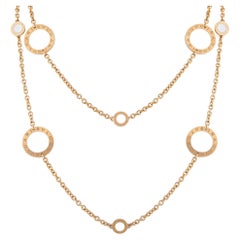 Bvlgari 18K Yellow Gold Open Circle Station Necklace BV02-070626