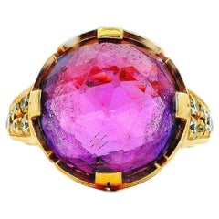 Bvlgari 18k Gelbgold Parentesi Amethyst und Diamant Ring