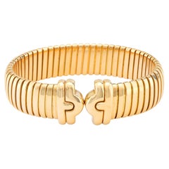 Pulsera brazalete Bvlgari Parentesi Tubogas de oro amarillo de 18 quilates