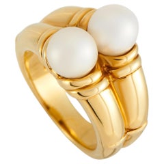 Bvlgari 18K Yellow Gold Pearl Ring