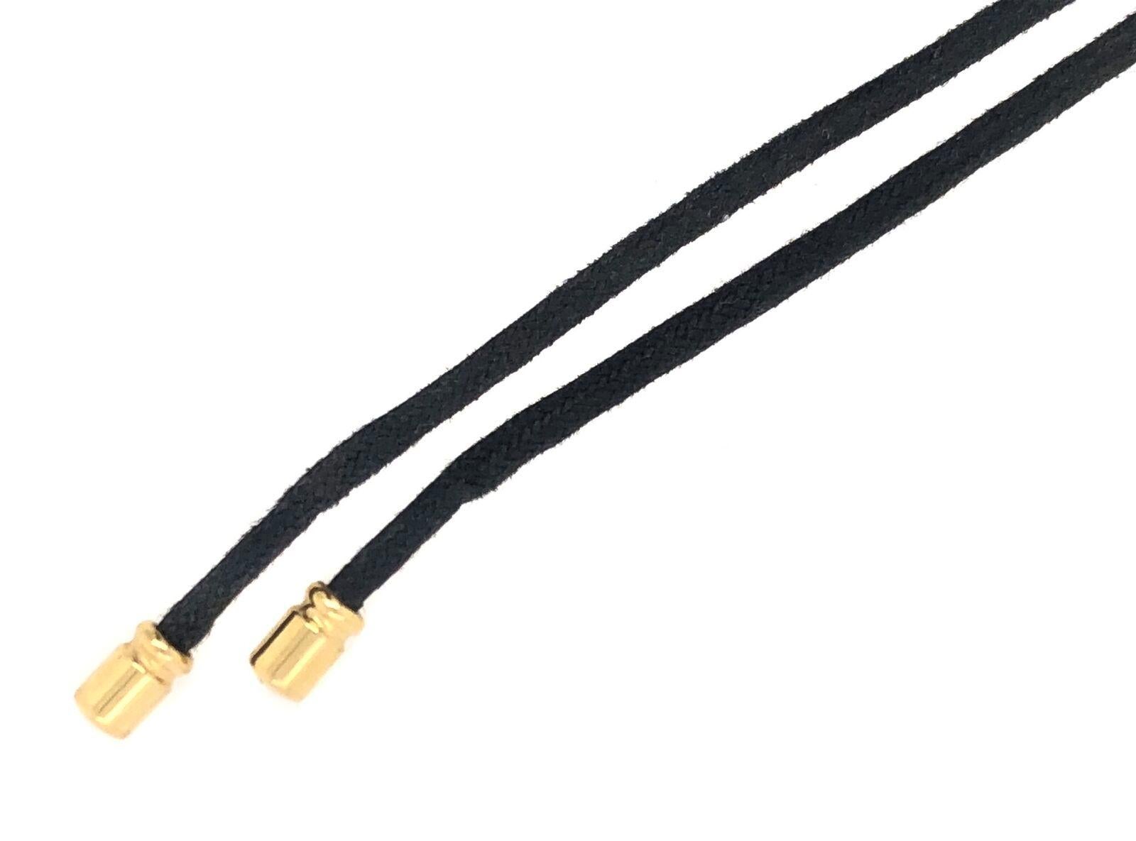 Bvlgari 18 Karat Yellow Gold Pendant with Original Black Cord Necklace 1