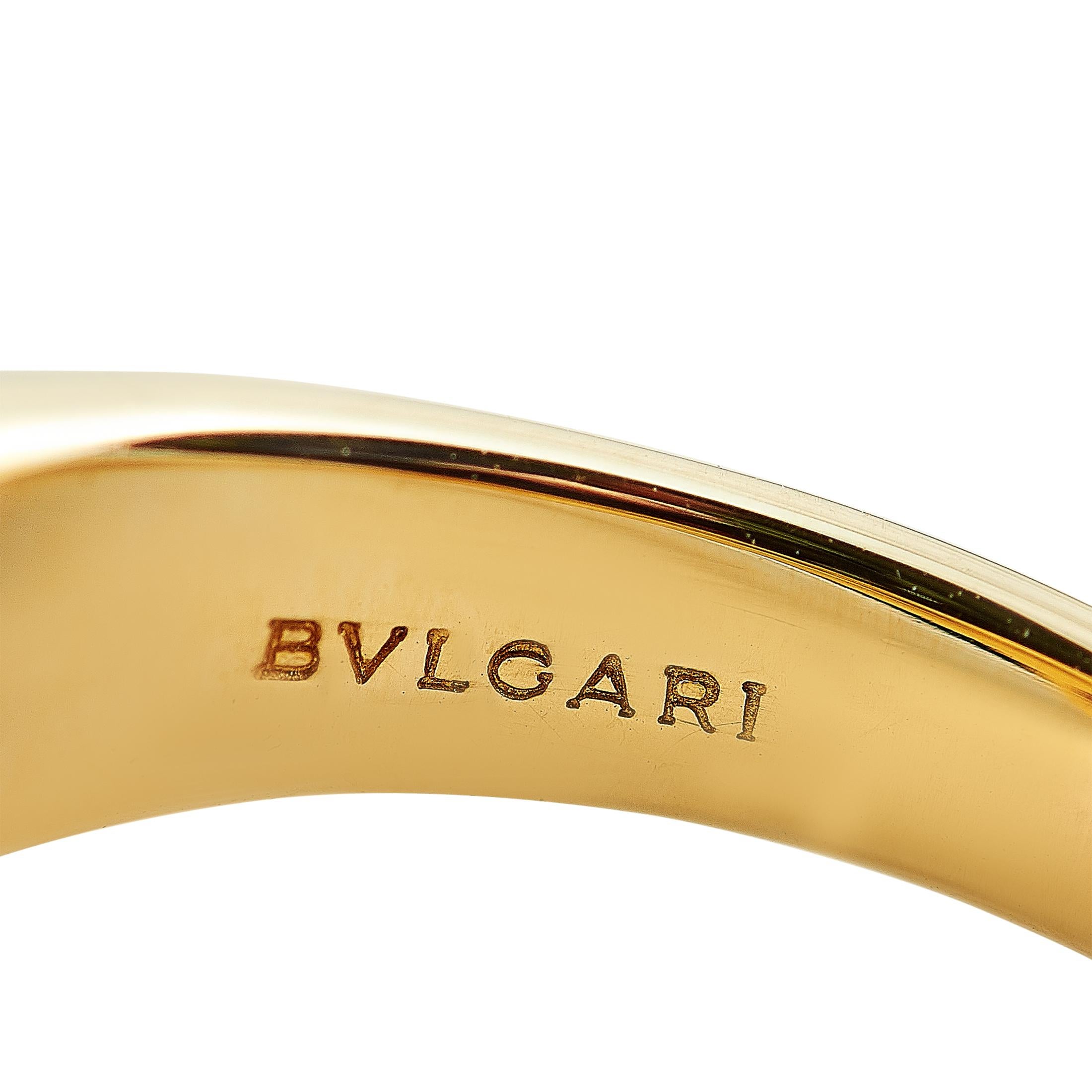Bvlgari 18 Karat Yellow Gold Peridot and Tourmaline Ring 2