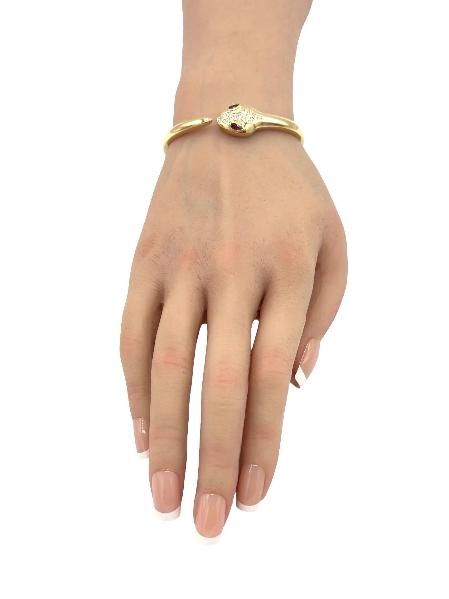 Bracciale Serpenti Petite Diamond Snake in oro giallo 18 carati Bvlgari in vendita 2