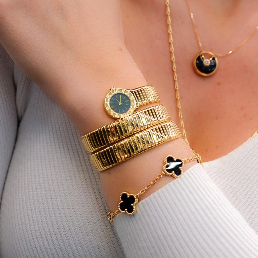 Reloj Bvlgari Serpenti Vintage BB19 1 T de oro amarillo de 18 quilates en Excelente estado para la venta en New York, NY
