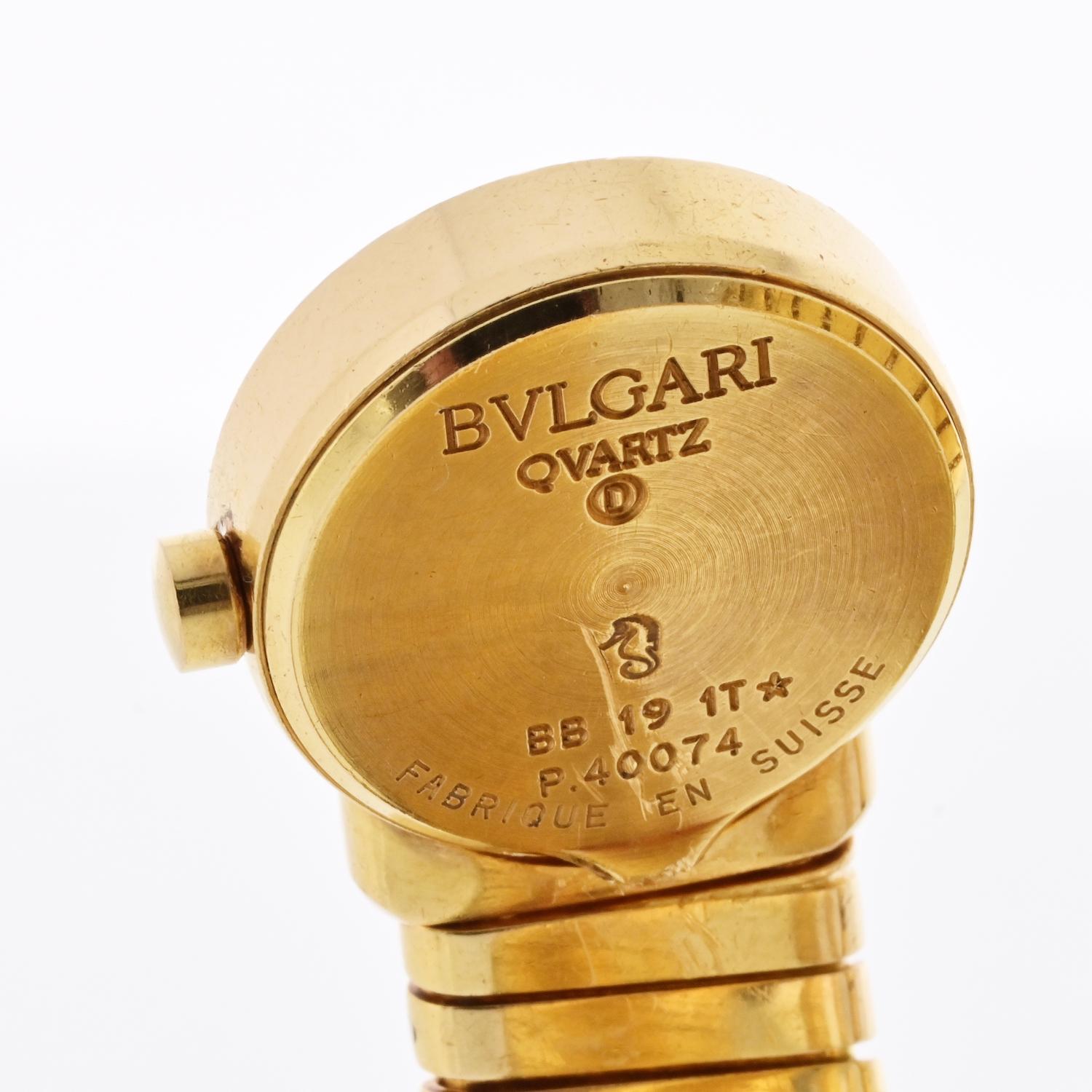 Bvlgari 18K Yellow Gold Serpenti Vintage BB19 1 T Watch For Sale 1