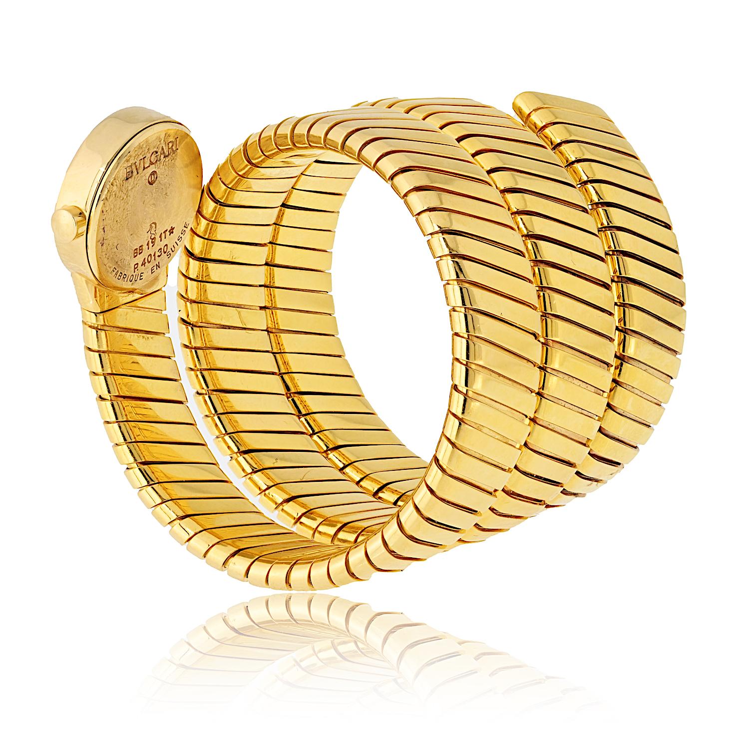 Reloj Bvlgari Serpenti Vintage BB19 1 T de oro amarillo de 18 quilates en venta 4