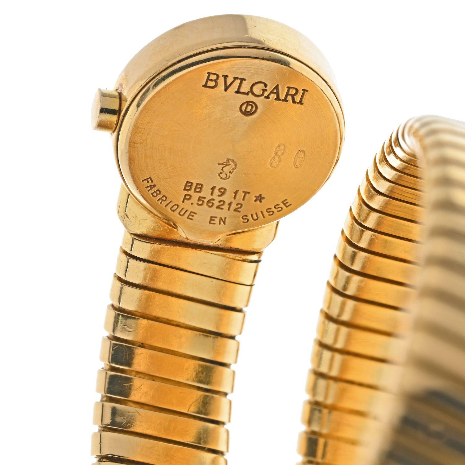 Modern Bvlgari 18K Yellow Gold Serpenti Vintage BB19 Watch