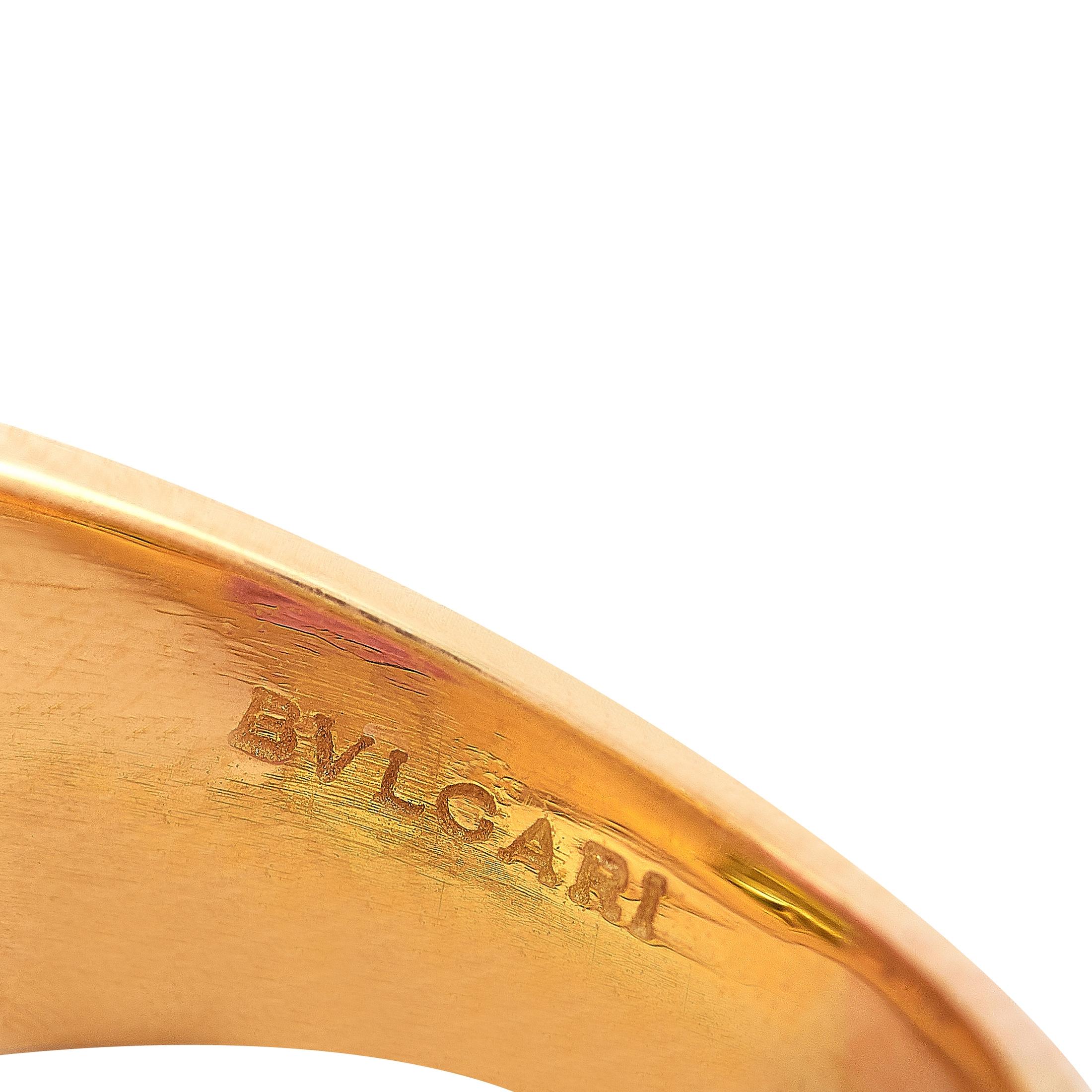 Bvlgari 18 Karat Yellow Gold Tourmaline, Peridot and Pearl Ring 1
