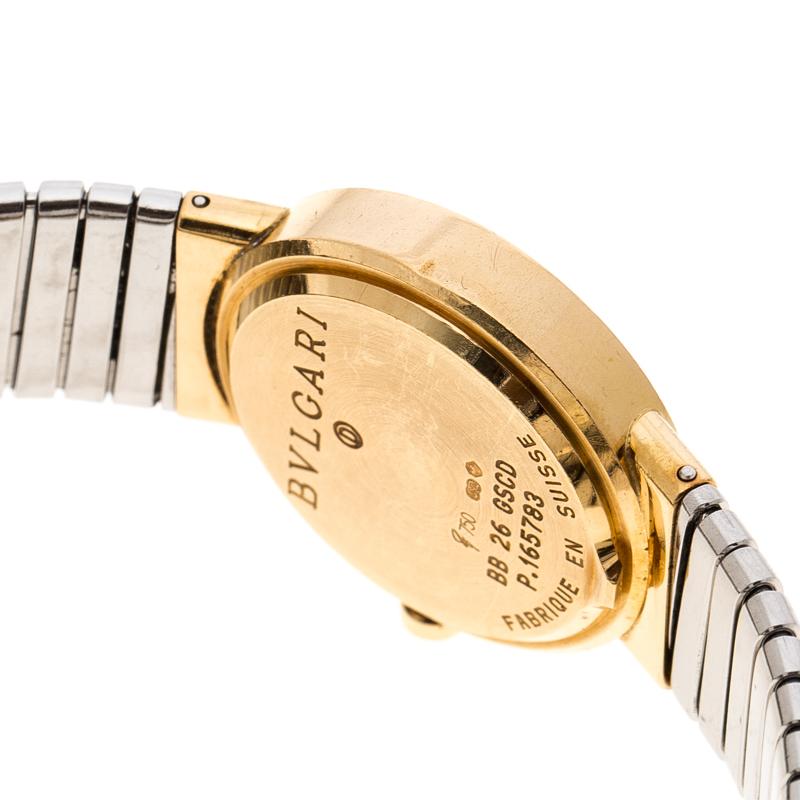 Bvlgari 18K Yellow Gold Tubogas BB26GSCD Women's Wristwatch 26 MM                1