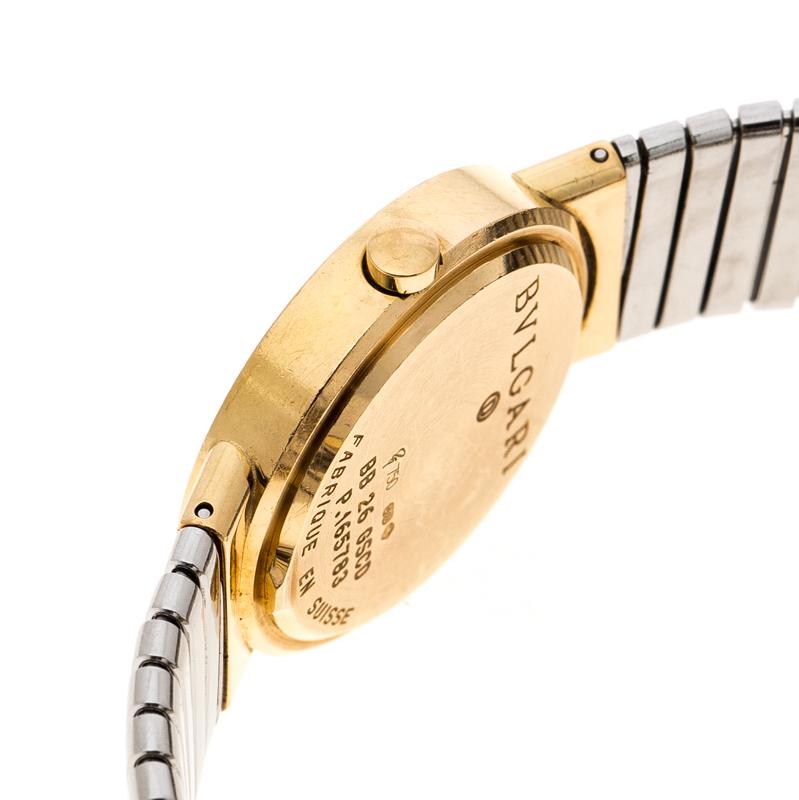 Bvlgari 18K Yellow Gold Tubogas BB26GSCD Women's Wristwatch 26 MM                2