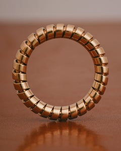Bvlgari, 18K Yellow Gold Tubogas Ring, C. 1980