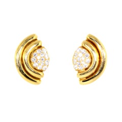 Bvlgari 18 Karat White Gold Diamond Astrale Earrings For Sale at 1stDibs