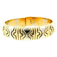 Bvlgari Manchette Parentesi en or jaune et blanc 18 carats
