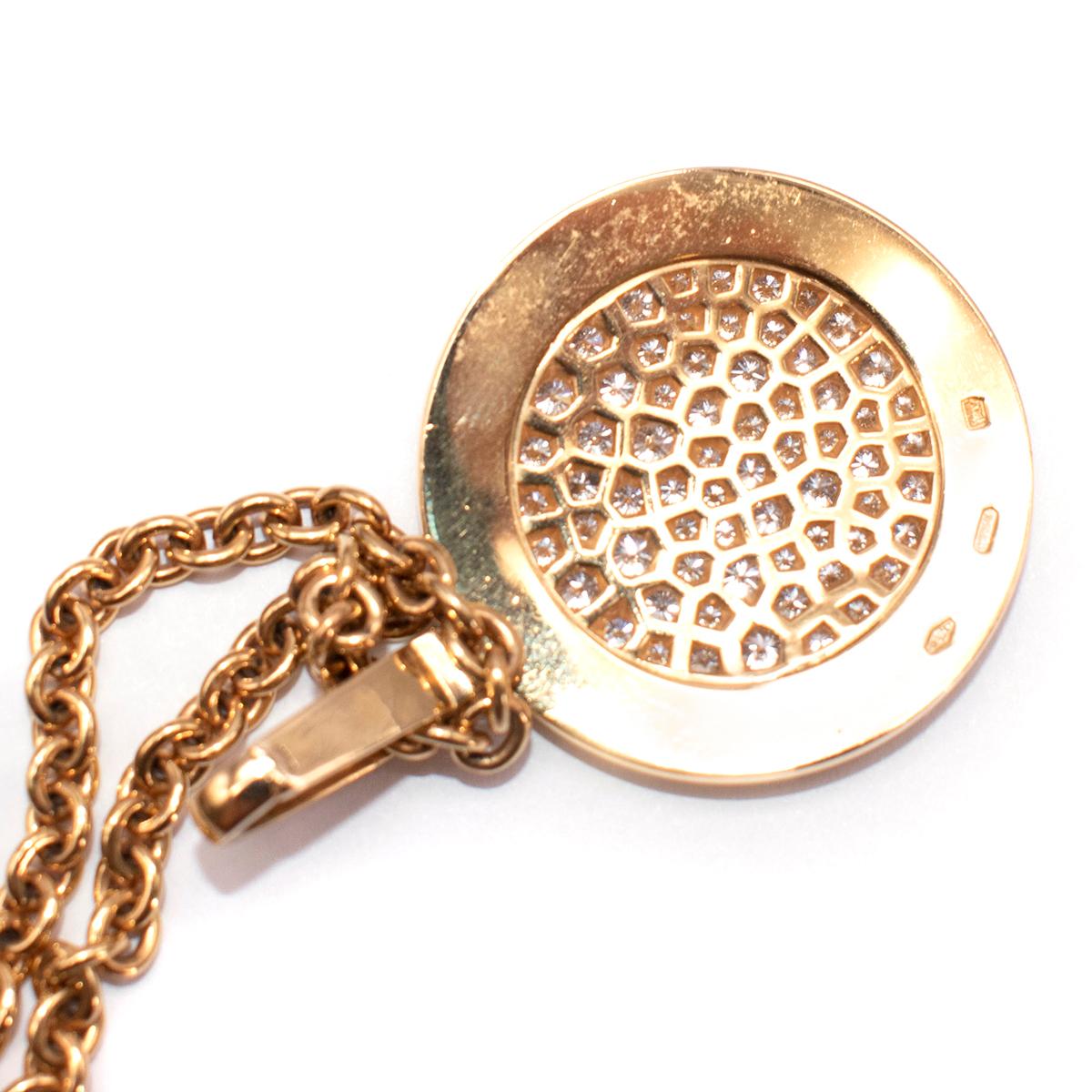 Bvlgari 18kt Rose Gold Pave Diamanten Bvlgari-Bvlgari Halskette 1