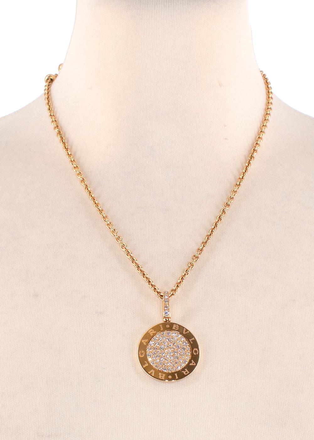 Bvlgari 18kt Rose Gold Pave Diamonds Bvlgari-Bvlgari Necklace 1