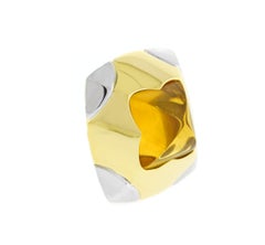 Bvlgari 18kt Yellow and White Gold Pyramid Citrine Earrings