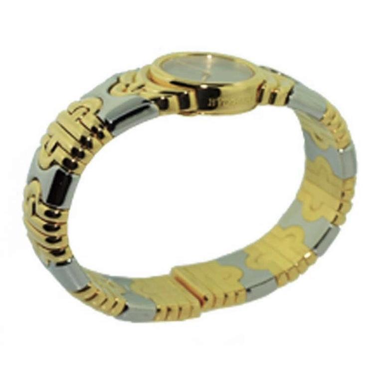 Bvlgari 18Kt. Yellow Gold and Steel Parentesi Bangle Bracelet in New Condition 2