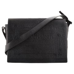 Bvlgari 1910 Collezione Messenger Bag Embossed Leather Large
