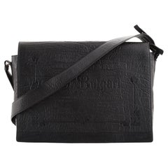 Bvlgari 1910 Collezione Messenger Bag aus geprägtem Leder Groß