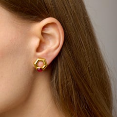 Pendientes Bvlgari rubí 2,00 quilates oro amarillo 20k