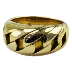 Bvlgari 20 Carat Yellow Gold Link Ring 11.3 Grams