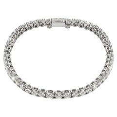 Bracciale tennis con diamanti Bvlgari 4,60 carati in oro bianco 18 carati