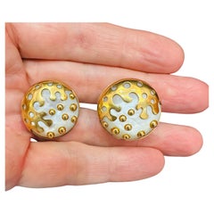 Bvlgari !8K Yellow Gold Earrings