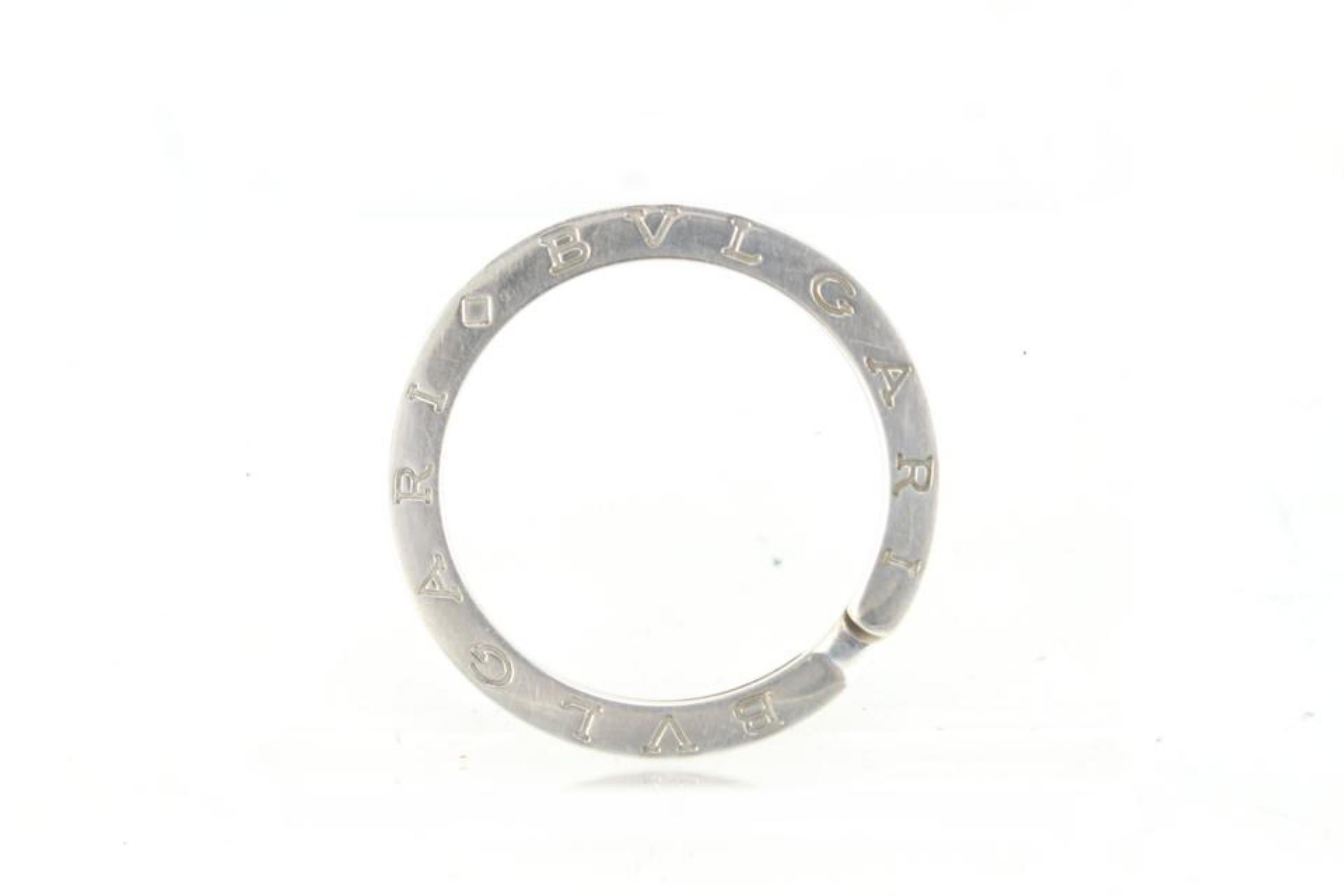 BVLGARI 925 Silver Key Ring Pendant Head Top  Key Holder 4BV99a For Sale 8