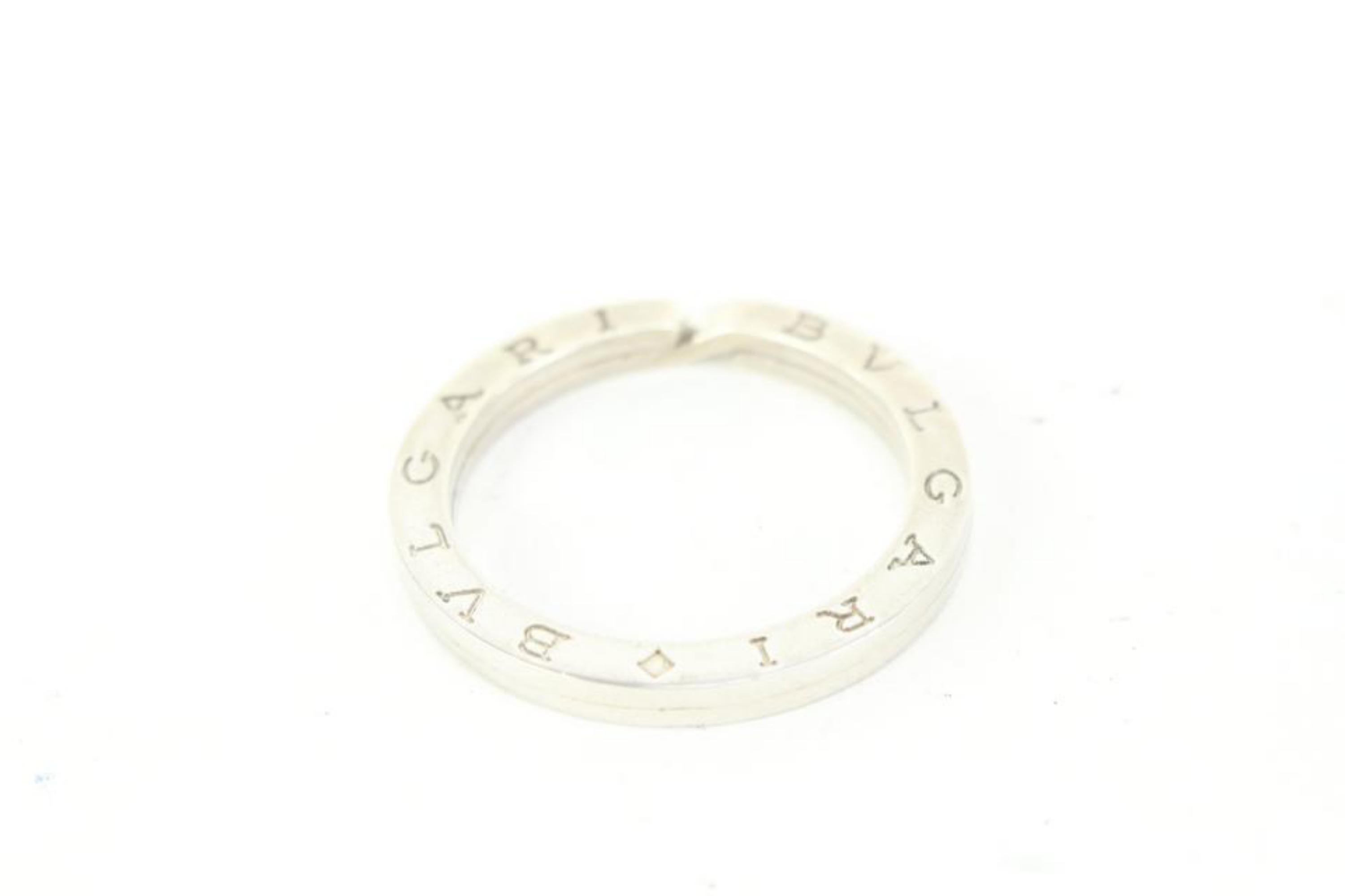 Women's or Men's BVLGARI 925 Silver Key Ring Pendant Head Top  Key Holder 4BV99a For Sale