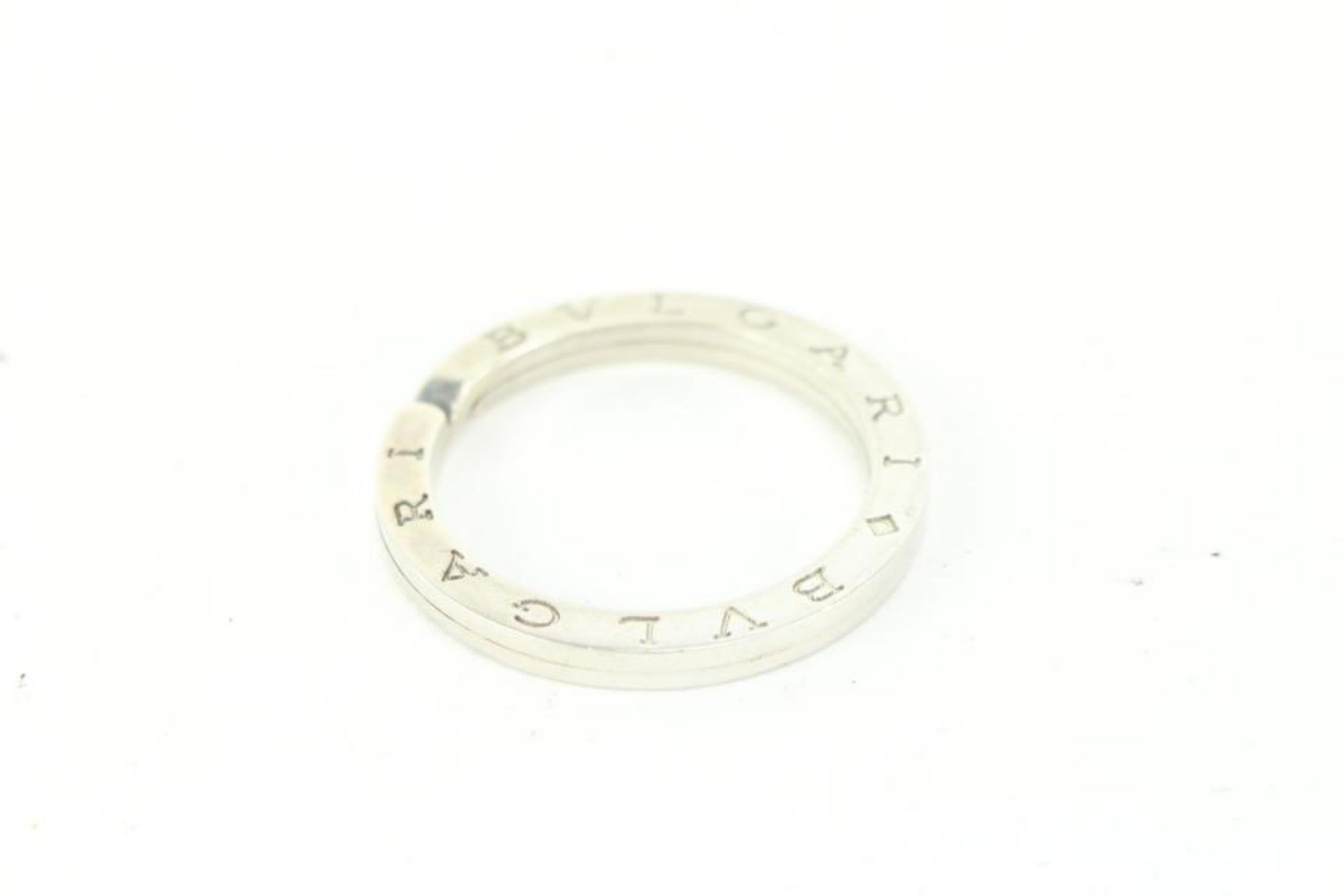 BVLGARI 925 Silver Key Ring Pendant Head Top  Key Holder 4BV99a For Sale 5