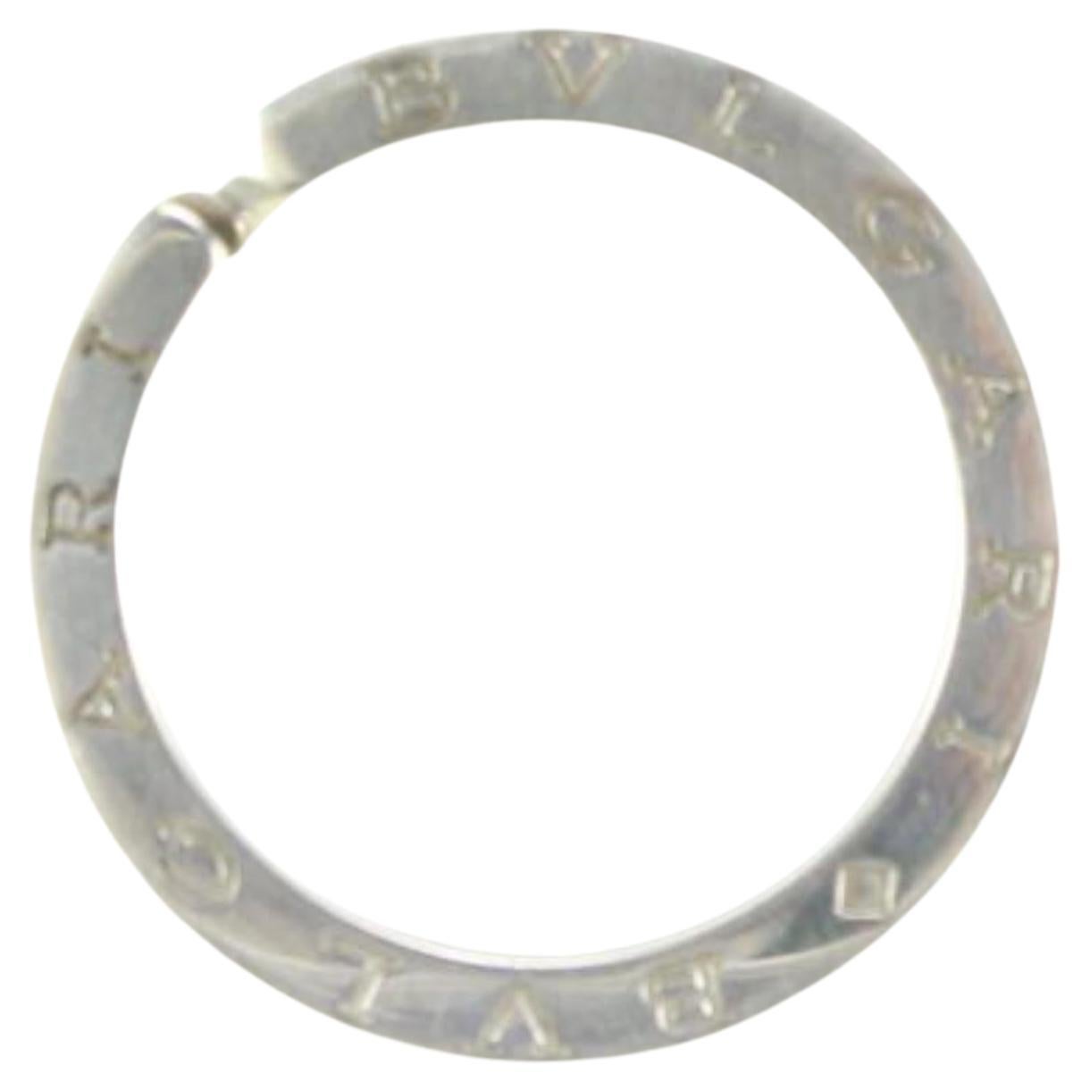 BVLGARI 925 Silver Key Ring Pendant Head Top  Key Holder 4BV99a For Sale