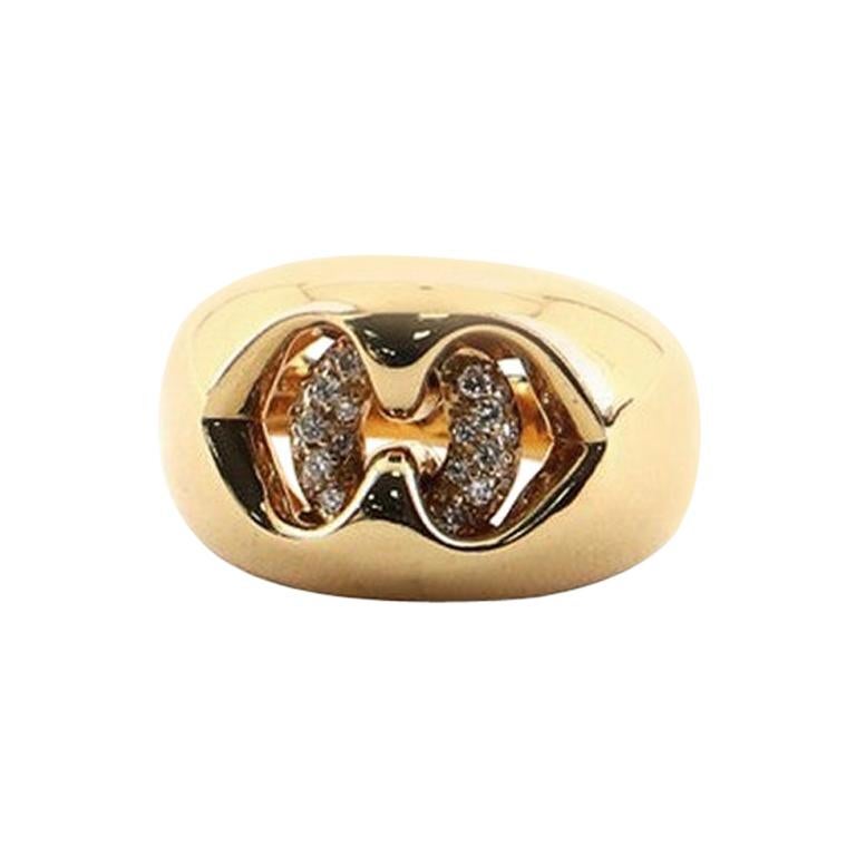 Bvlgari Abbraccio Ring 18 Karat Yellow Gold with Diamonds
