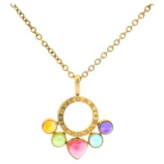 BVLGARI Allegra 18K Yellow Gold Multicolor Stone Necklace Ladies Necklace BVLGARI Allegra 18K Yellow Gold Multicolor Stone Necklace Ladies Necklace
