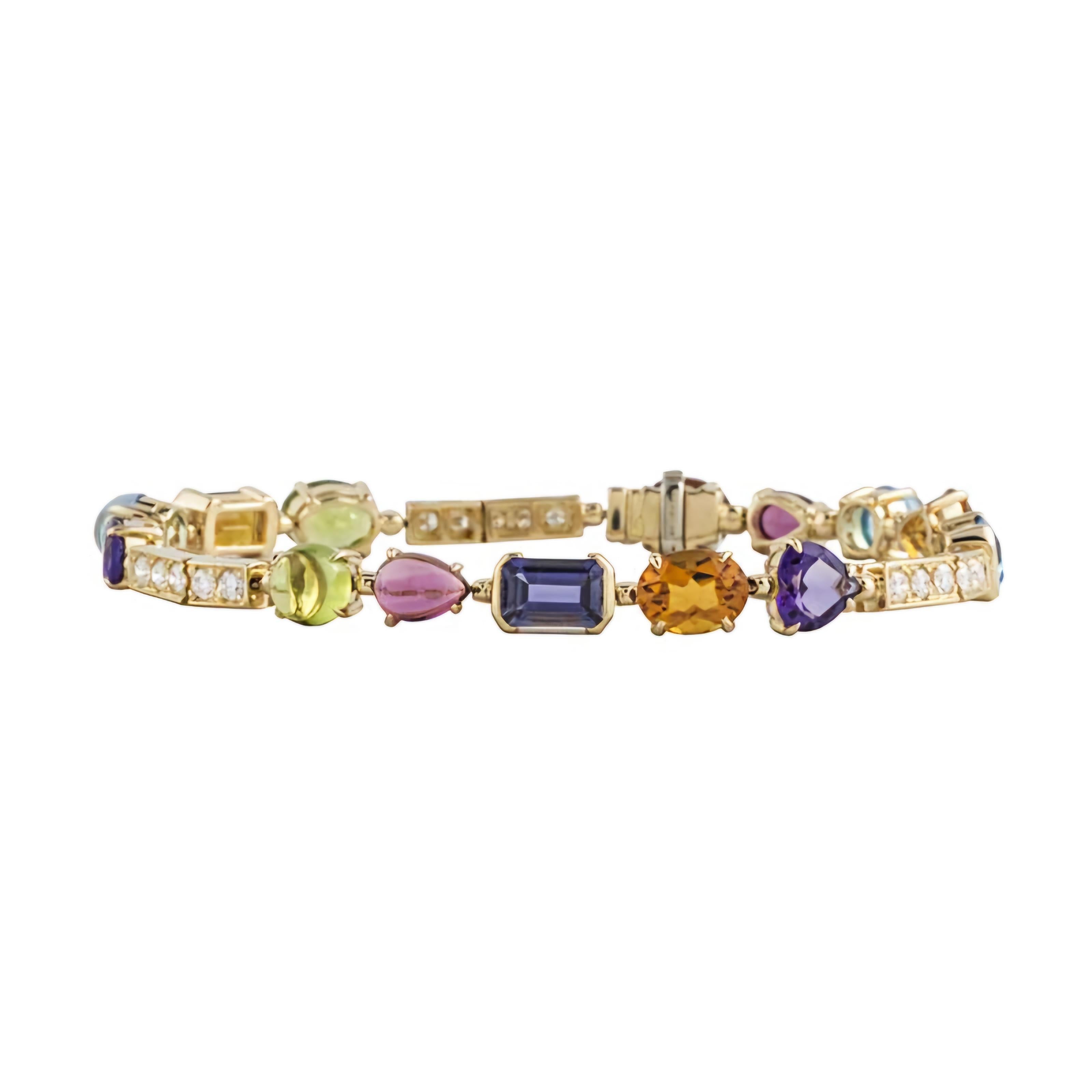 BVLGARI – Allegra-Armband aus Gelbgold (Brillantschliff) im Angebot
