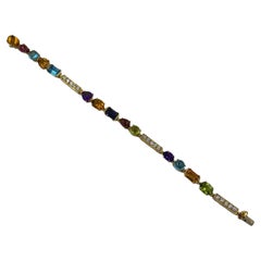 Bvlgari Allegra Colored Stone Diamond Yellow Gold Bracelet 