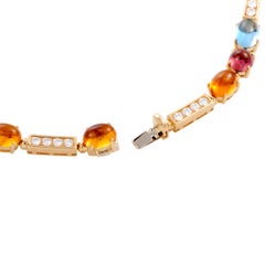 Bvlgari Allegra Diamond and Multi-Gemstone Yellow Gold Necklace