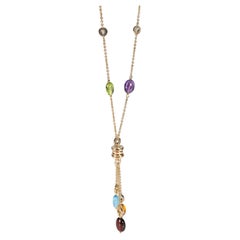 Bvlgari Allegra Mixed Gemstone Necklace in 18k Yellow Gold