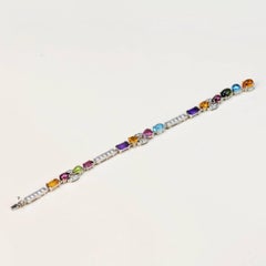 Bvlgari Allegra Multi-Gemstone 18K White Gold Bracelet