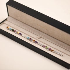 Bvlgari Allegra Multi-Gemstone 18K White Gold Bracelet