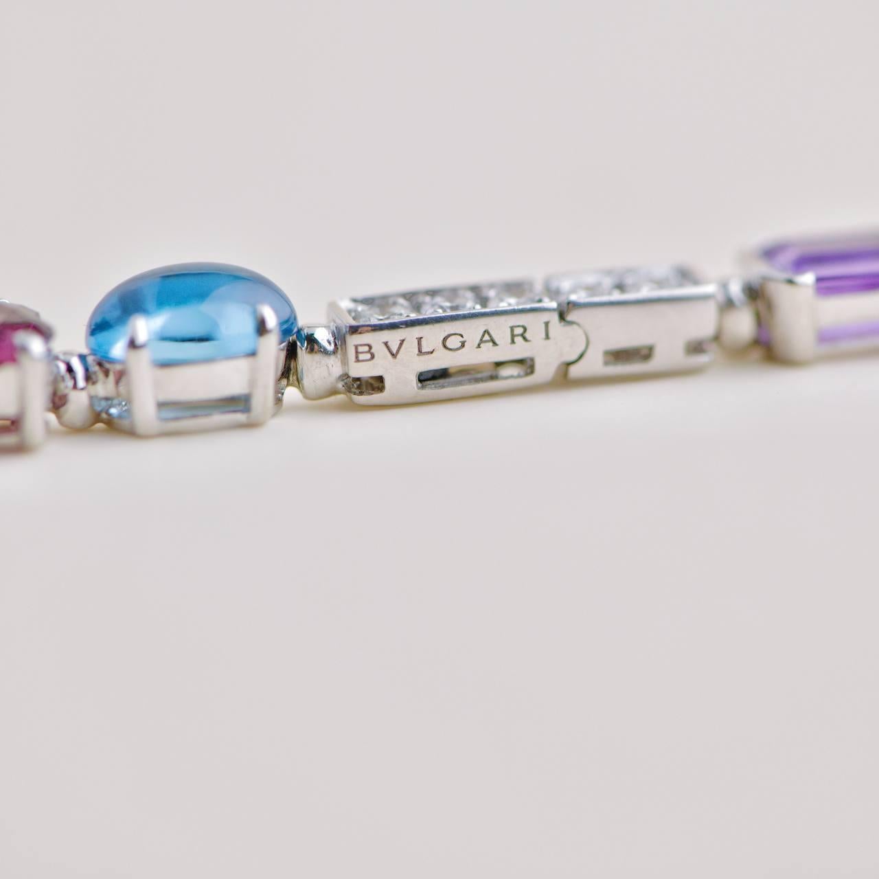 Bvlgari Allegra Multi-Gemstone White Gold Bracelet 1
