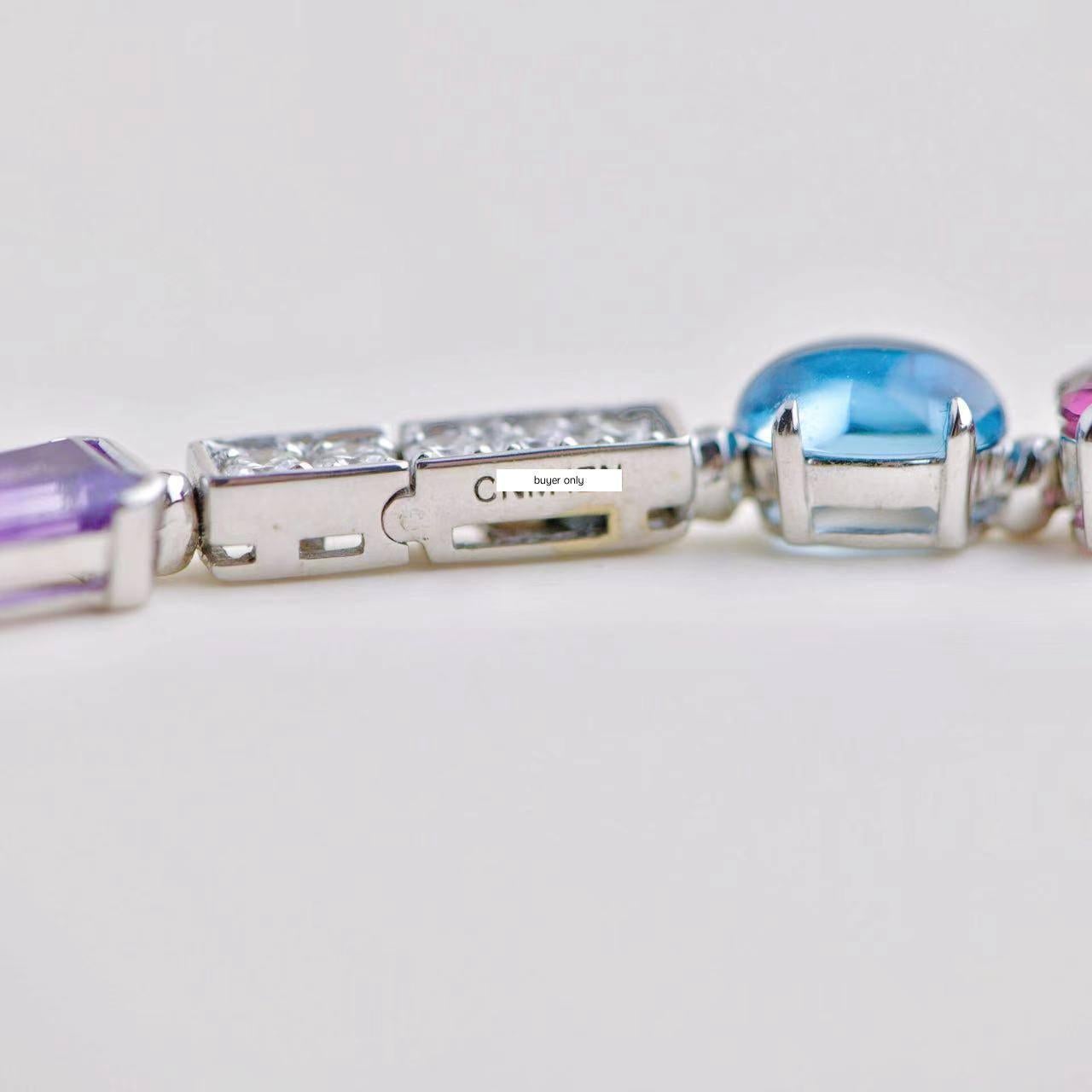 Bvlgari Allegra Multi-Gemstone White Gold Bracelet 3