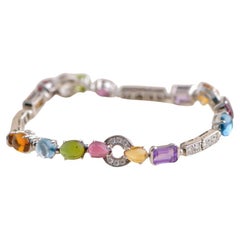 Bvlgari Allegra Multi-Gemstone White Gold Bracelet